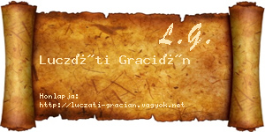 Luczáti Gracián névjegykártya